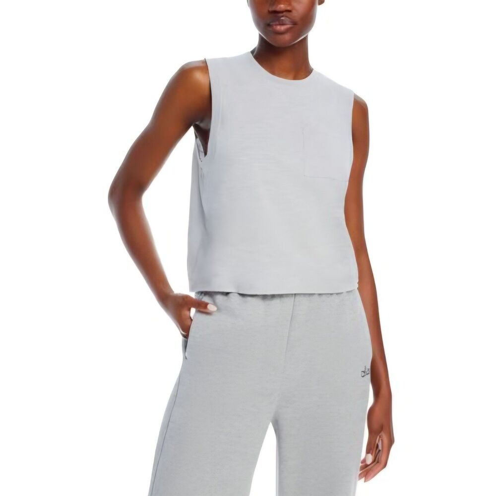 Aqua Athletic Harbor Mist Slub Jersey Muscle Tank Top Size XL NWT